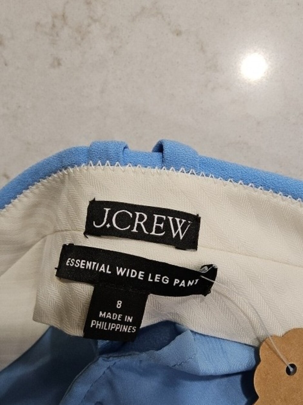 J. Crew Sky Blue Essential Wide Leg Pants - Picture 2 of 2